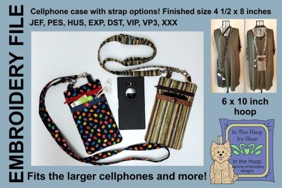 Cellphone Holder Embroidery Design