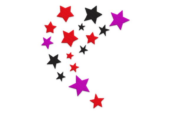 Colored Stars: A Seasonal Embroidery Staple