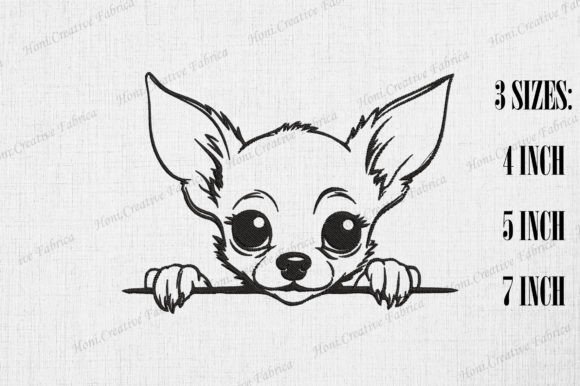 Cute Chihuahua Dog Peeking Wall