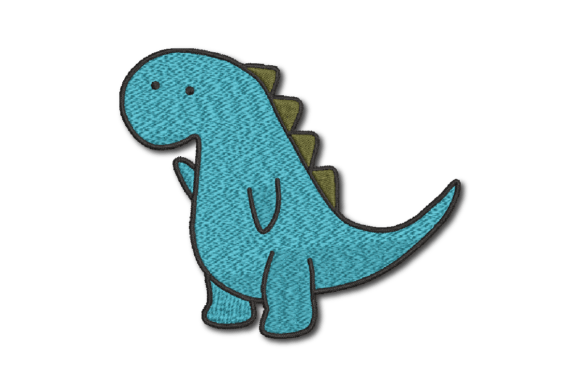 Dino: A Playful, Festive Embroidery Design for Seasonal Joy