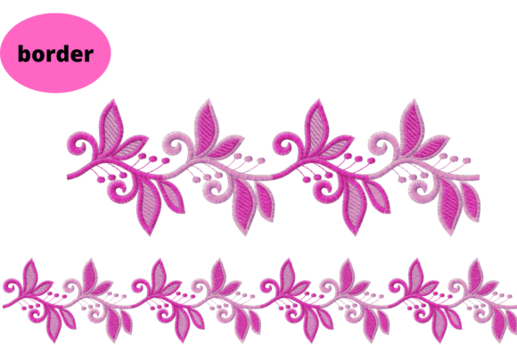 Elegance Border: A Thoughtful Embroidery Design for Small Shops