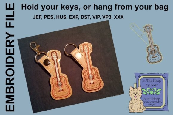 Guitar Key Fob: A Boutique Sweatshirt Embroidery Review