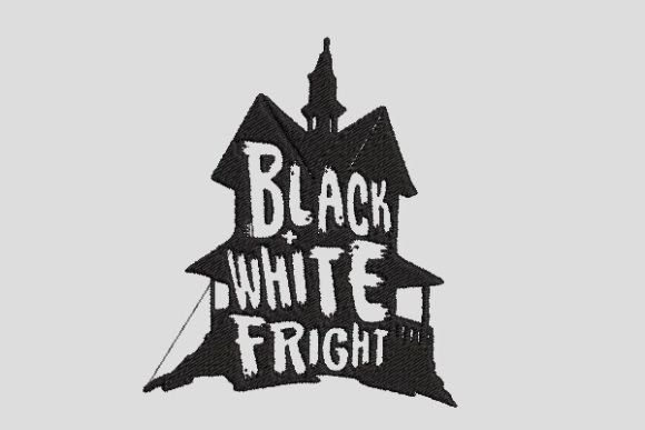 Horror Black White Fright Halloween House
