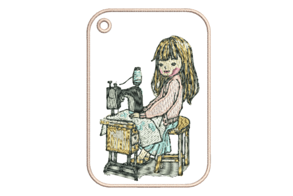 Sewing Girl: A Charming, Craft-Centric Embroidery Design