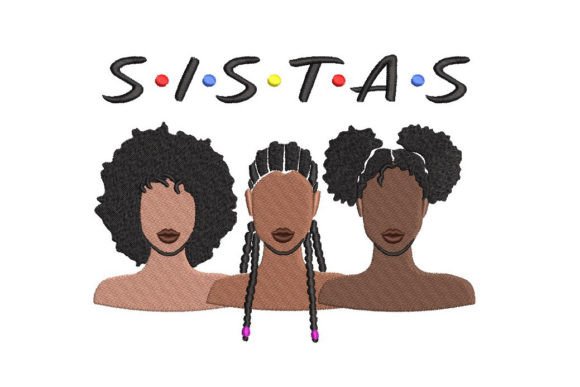 Silhouettes of African Girl Friends