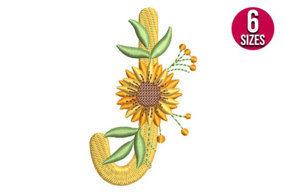 Sunflower Alphabet Letter J